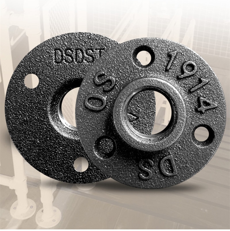 10pcs Iron Pipe Fittings Wall Mount Floor Antique DN15 Flange Piece Hardware Tool cast iron flanges gietijzeren buisleidingen