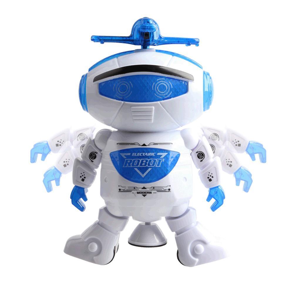 Elektronische Walking Dansen Robot Speelgoed Met Muziek Lightening Batterij Voor Kids Operated Toy Kerst Peuters Meisje Jongens N7T8