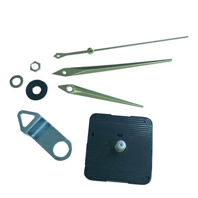 Luxe Stille Quartz Klok Mechanisme Kit Voor Diy Klok Onderdelen Vervanging Wandklok Goud Handen Quartz Uurwerk Met Haak