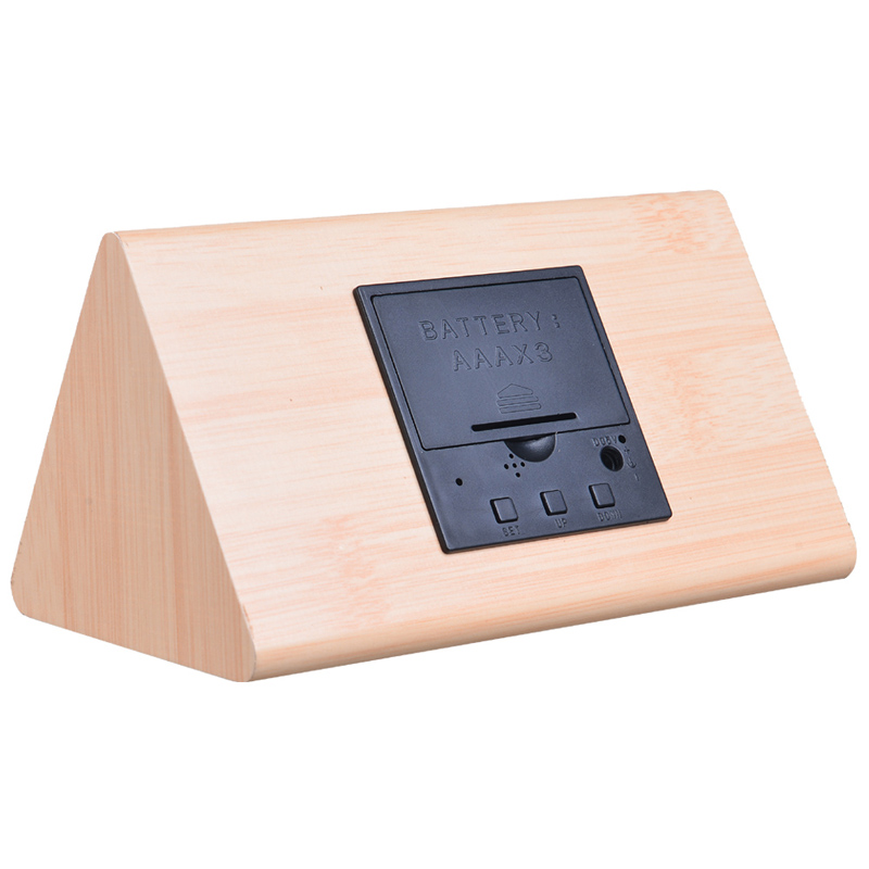 TIMESS USB Clocks LED Wooden Alarm Clock Watch Table Voice Control Digital Wood Electronic Desktop Table Decor Clock 2022