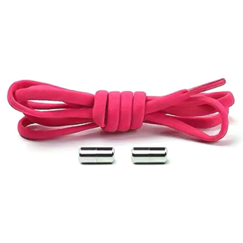 Elastische veters zonder strik, halve cirkelvormige veters voor kinderen en volwassenen, sneakers, snelle, luie veters met metalen slot, veters