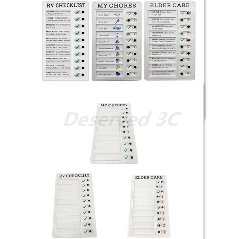 Multi-purpose memo tjekliste to-do-liste blok 5 & #39 ;& #39 ; x8 & #39 ;& #39 ; justerbar mine gøremål tjekliste tavle til bil rv hjem klasseværelse væg