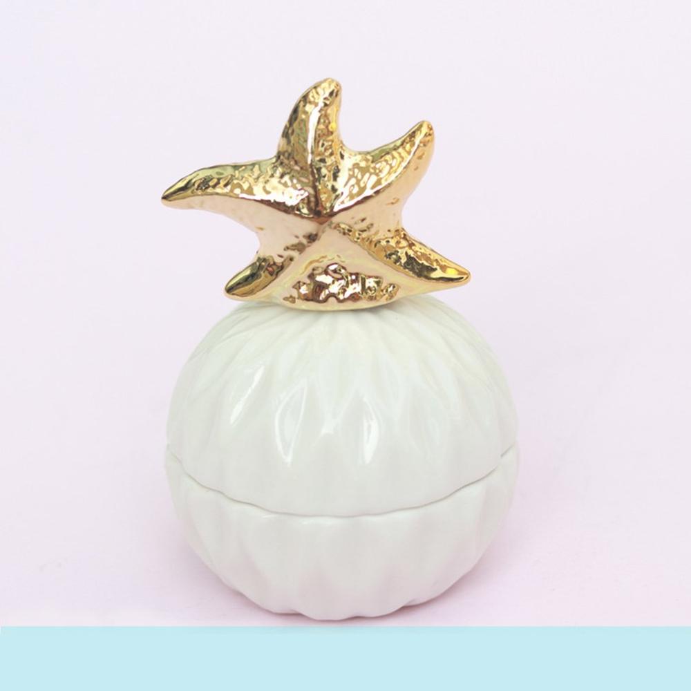 Złota biżuteria ceramiczna pudełko z pokrywą wiewiórka rozgwiazda ptak niedźwiedź królik schowek ins dziewczyna upominek w kształcie serca