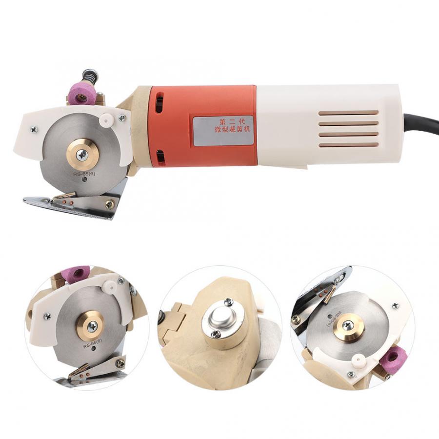 Mini Elektrische Tuch Cutter 220 V Handheld Tragbare 65mm Dreh Klinge Elektrische Runde Tuch Cutter Stoff Schneiden Maschine