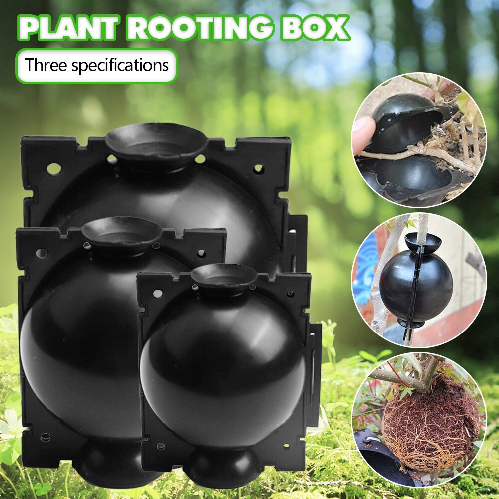 Dispositivo de estratificación de aire de 5 piezas, caja de enraizamiento de plantas de alta presión, injerto, Bola de crecimiento de cría, crecimiento de árboles jóvenes de jardín