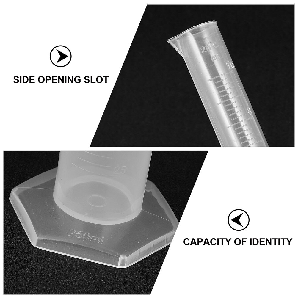 1Pc Plastic Cylinders Measuring Cylinders Test Tube with Scale