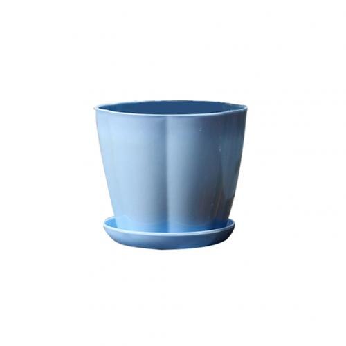 Pumpa form plast imitation porslin blomkruka suckulenta trädgård planter trädgård leveranser: Blå xs