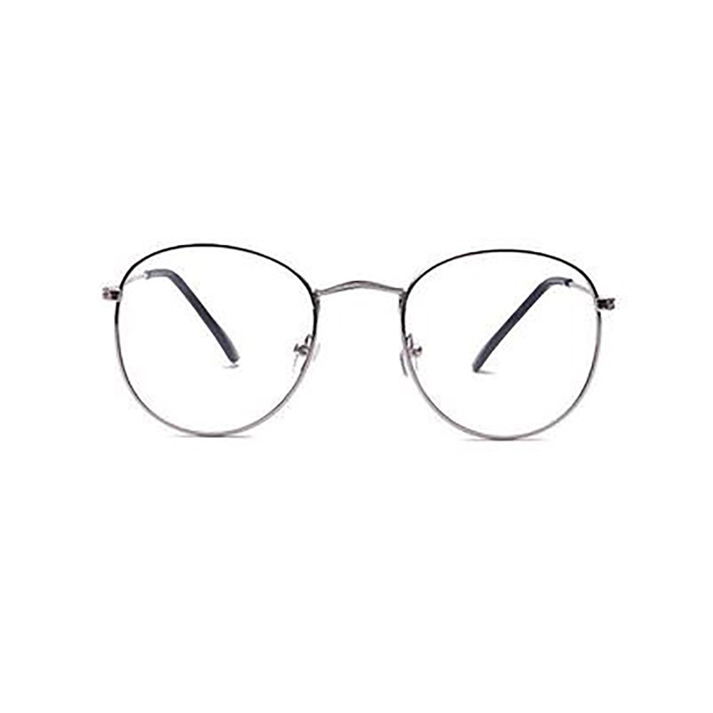 1 PC Classic Gold Metalen Frame Bril Klassieke Vintage Stijl Optische Bril: Silver