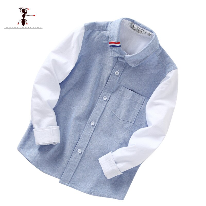 Chemise manches longues en coton pour garçons | Modèle , bleu, vert, rose, offre spéciale, vêtements pour enfants, 201702: blue / 4T