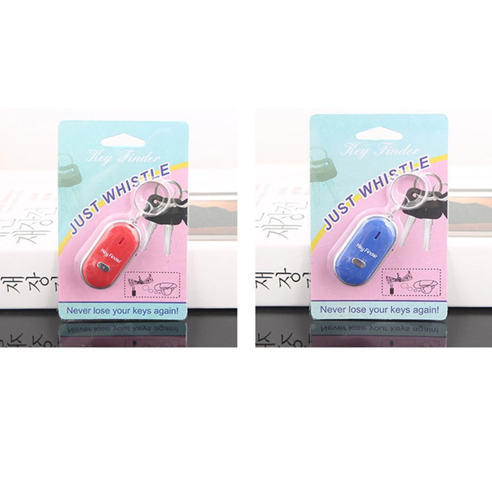Mini llavero LED localizador de llaves por silbido sonido parpadeante pitido remoto Lost Keyfinder llavero Tracker para niños billetera
