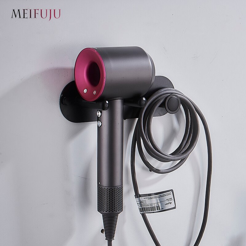 Zwart Föhn Houder Badkamer Planken Wall Mount Storgae Rack Badkamer Plank voor Dyson Supersonic föhn Houder Zilverachtige