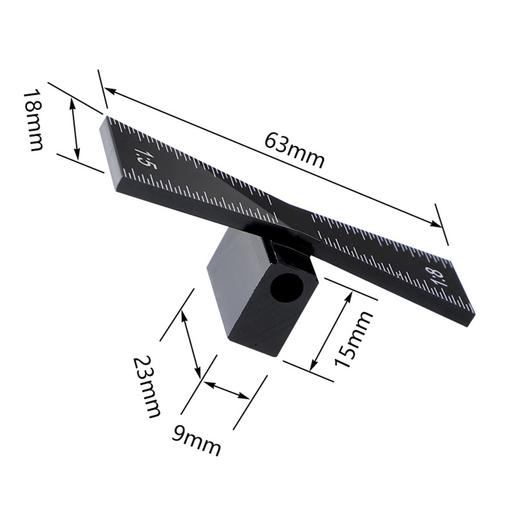 Houtbewerking 1:8 Hardhout Gauge Meten Zwaluwstaart Marker 1:5 Zacht Hout Aluminium Legering Licht Gewicht Afgestudeerd Weegschalen