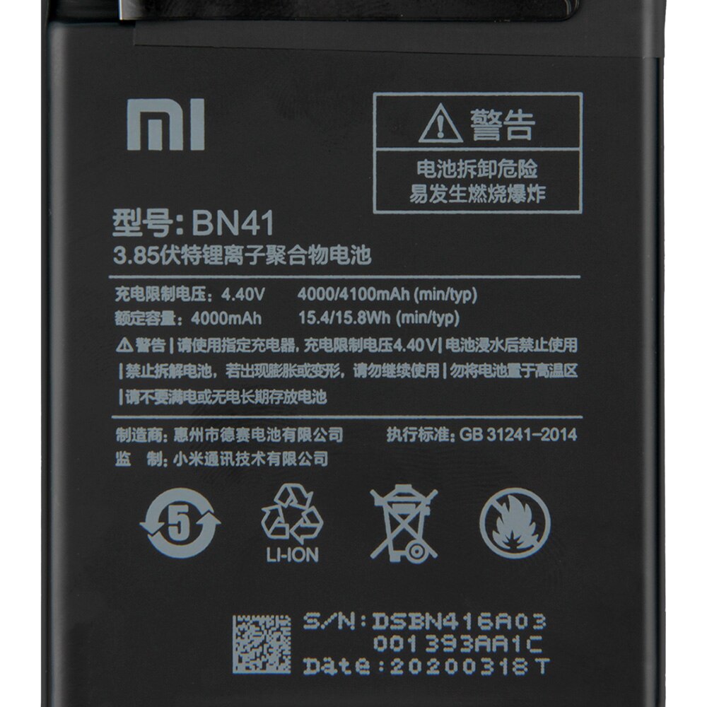 Original Ersatz Batterie Für xiaomi Redmi Hinweis 4 Profi Hinweis4 Redrice Hinweis 4 Hinweis 4X hoch-Ende-Ausführung BN41 echte 4100mAh