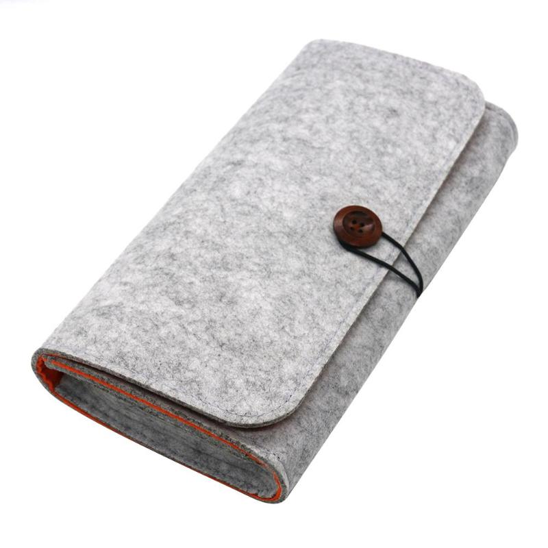 Felt Storage Bag Case Carrying Case Compatible with Nintend Switch Console Games and accessories: Grey