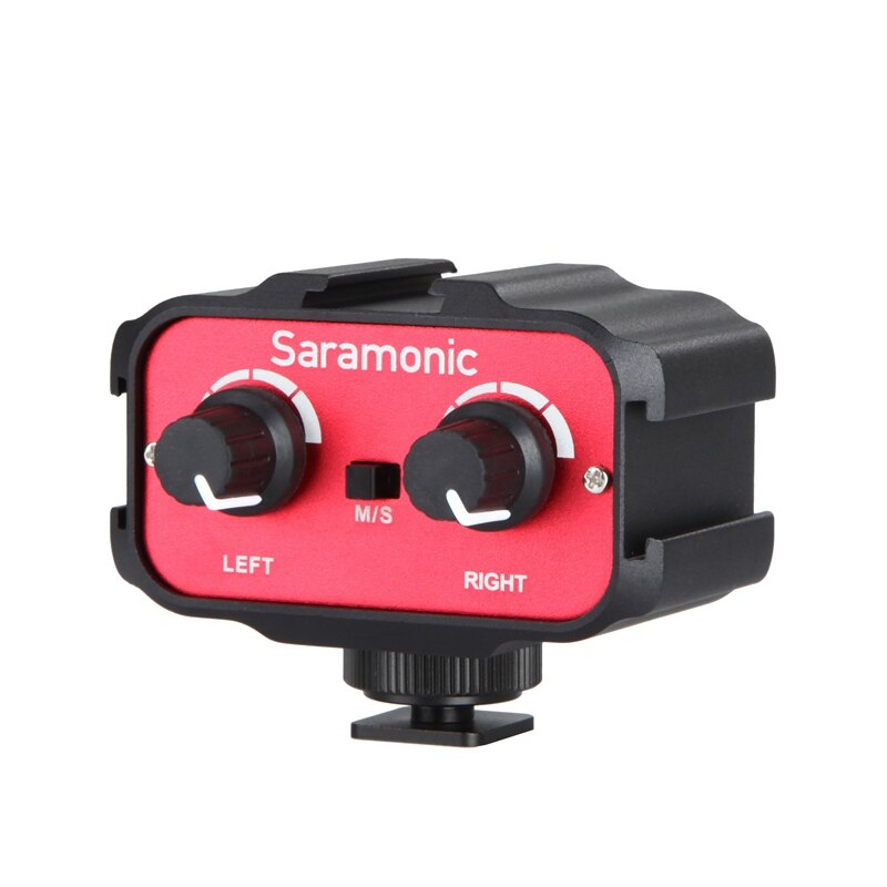 Saramonic sr -ax100 universal mikrofon o adapter mixer med stereo & mono 3.5mm indgange til dslr kameraer og videokameraer Grandado