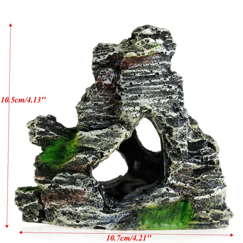 Hars Thuis Aquarium Rock Cave Aquarium Decoraties Ornament Mountain Schuilplaatsen Aquarium Accessoires