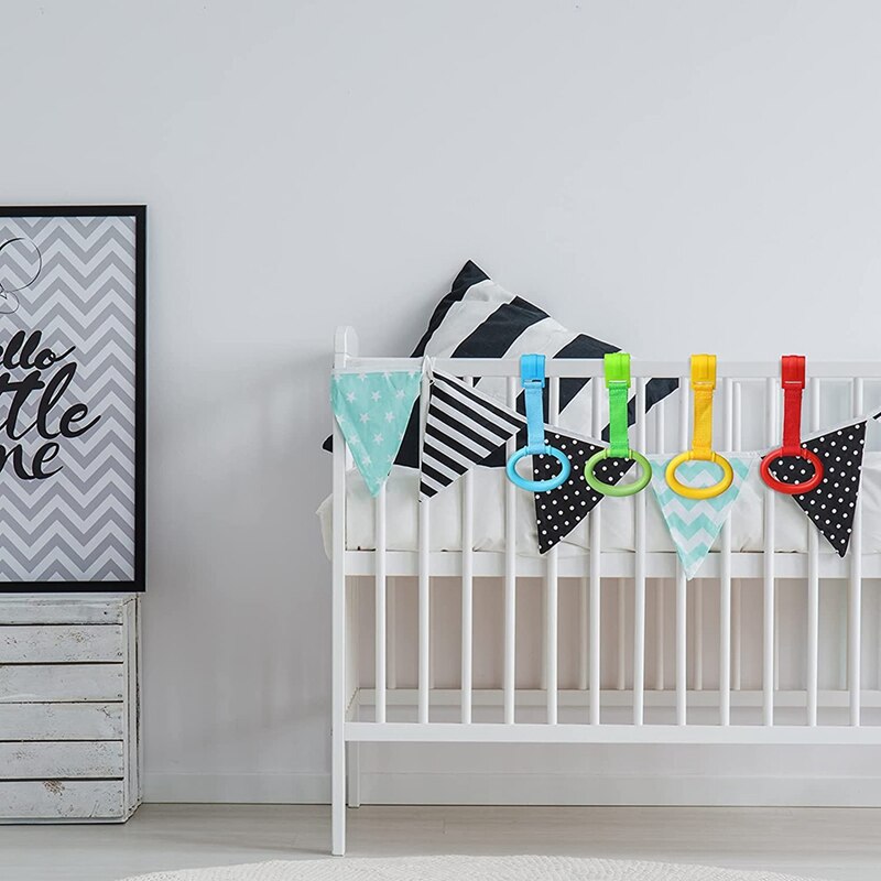 Baby Pull Up Bar Baby Walking Assistant Safety Toddler Pull Up Rings Standing Ring Baby Walking Crib Hook