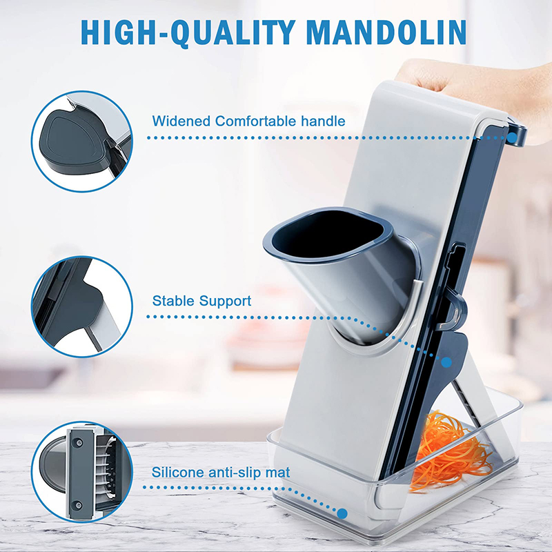 Mandoline Slicer Adjustable Thickness Kitchen Accessories Gadget Vegetable Chopper Manual Cutter Veggie Chopper with Container