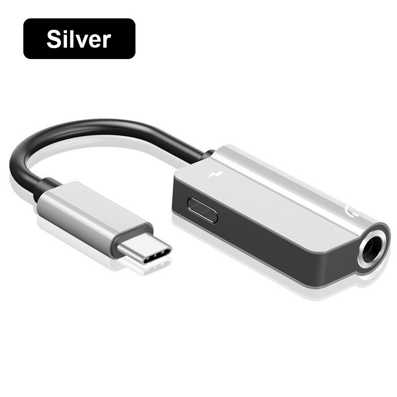 2 in 1Typ C 3,5mm Aux Adapter Usb C Zu 3,5 MM Kopfhörer Jack Adapter Audio- Kabel Für samsung Hinweis 20 Ultra S20 Plus Google Pixel: 02