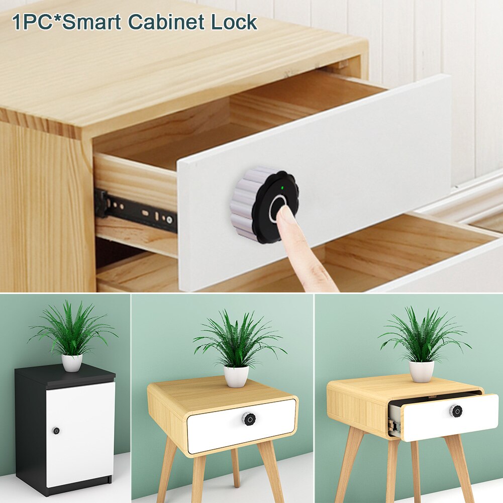 Furniture USB Rechargeable Sensitive Invisible Home Office File Electronic Door Drawer Keyless Smart Cabinet Lock Cupboard