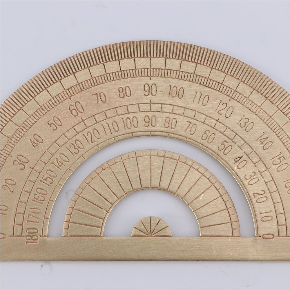 Length 10cm Brass Protractor Protractor Office & School Supplies School Educational Supplies Measuring Tools
