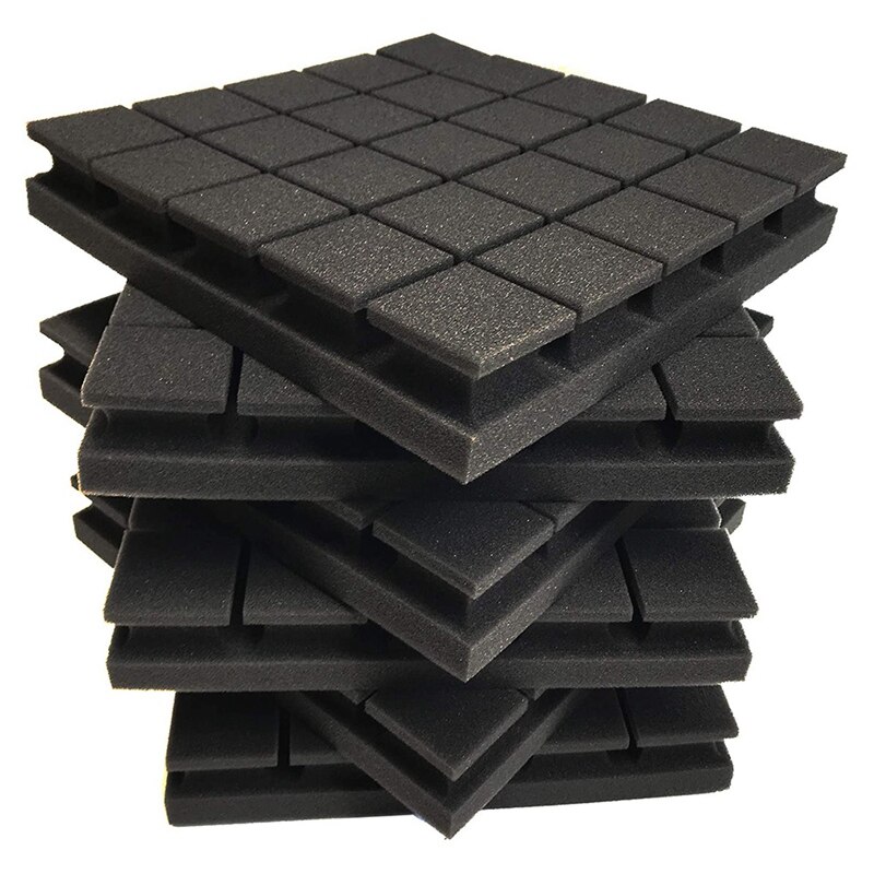 12 Pcs Sound-Absorbing Foam Board,Studio Wedge-Shaped Brick, Sound Insulation Board Wedge-Shaped Board, 25 Square
