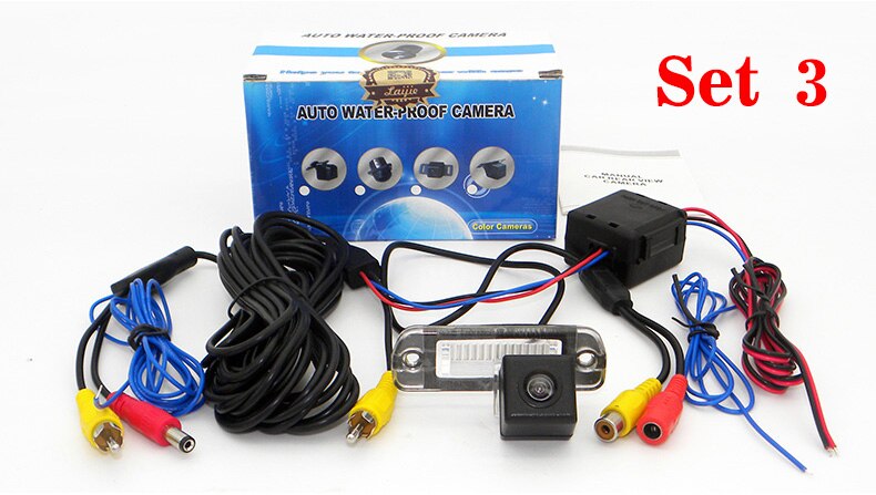 Auto Achteruitkijk Camera Voor Mercedes Benz M Klasse W164 ML 2005 ~ /HD Met Power Relais & Adapter kabel Auto Backup Reverse Camera: Set 3