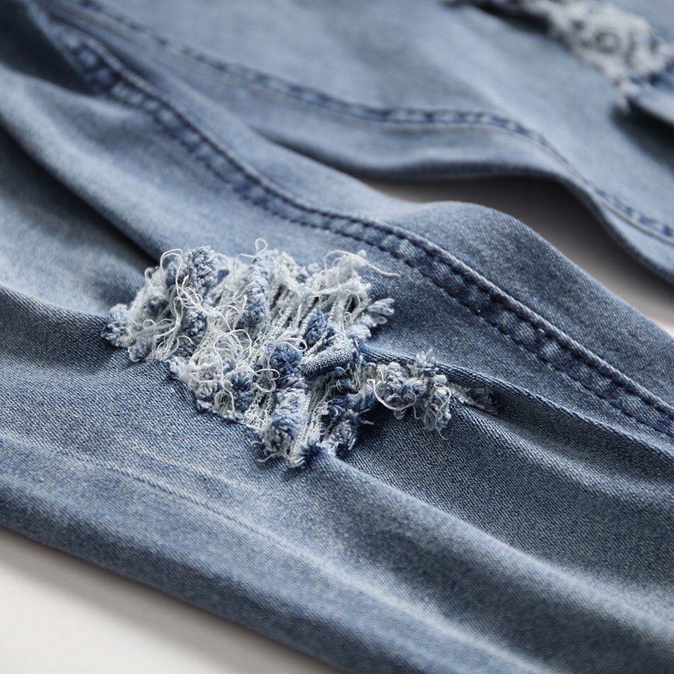 Us størrelse menn ripped denim jumpsuit overall jean casual seler bukser menn hip hop jumpsuit jean bib pant streetwear