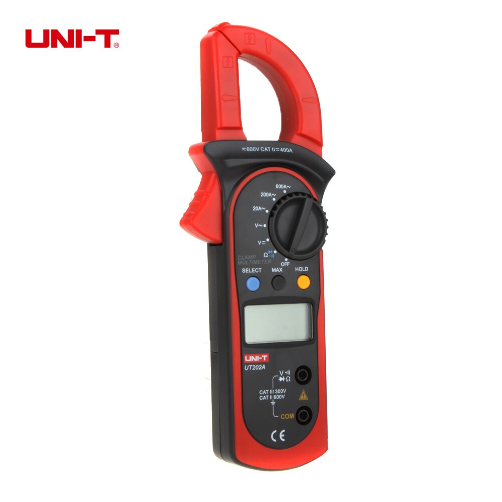 UNI-T UT202A Digital Current Clamp Meter diagnostic-tool 600A DC/AC Multimeter Volt Amp Ohm HZ Temp Capacitance Tester NCV Test