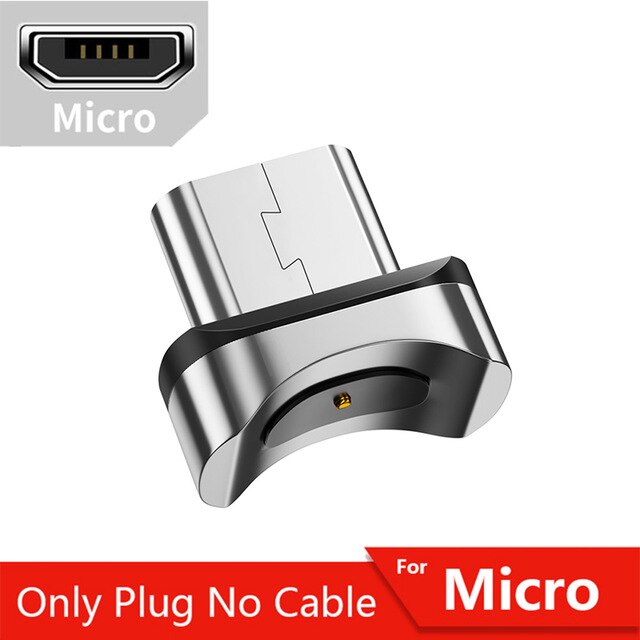 3 IN 1 USB Magnetic Cable 180 Degree Free Rotation Fast Charging for iPhone Type C Micro USB Charge Ports Mobile Phones Charger: 1M Black / for Micro Plug