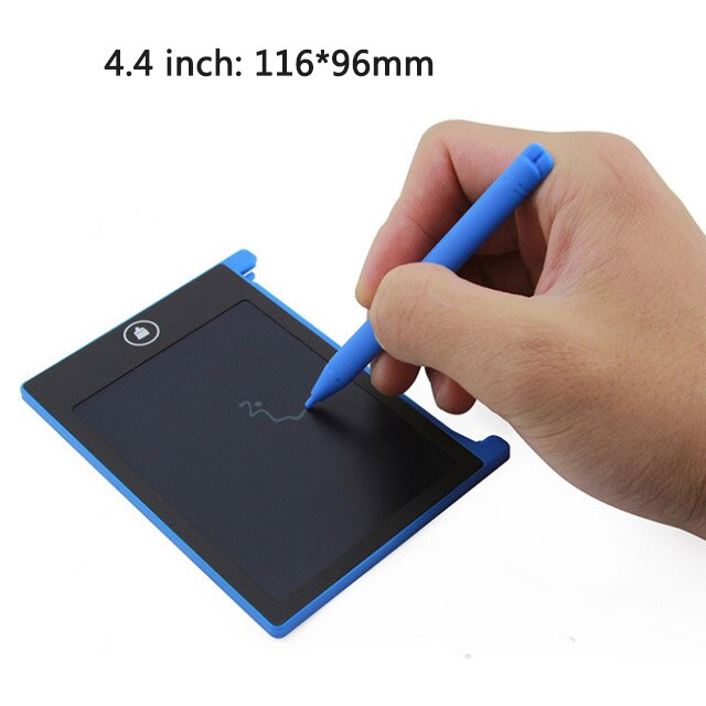 LCD Writing Tablet Digital Drawing Tablet Toy Portable Electronic Board thin Handwriting Pads Ultra-thin Digital Board: 4.4 inch Blue
