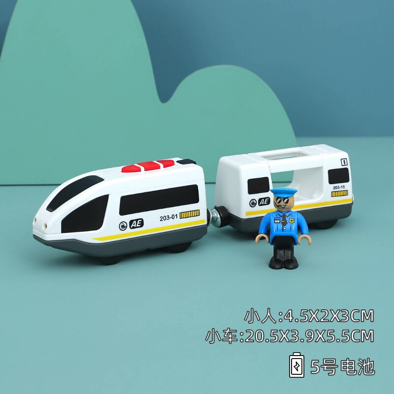 Railway Locomotive Magnetically Connected Electric Small Train Magnetic Rail Toy Compatible With Wooden Track For Kids: 15