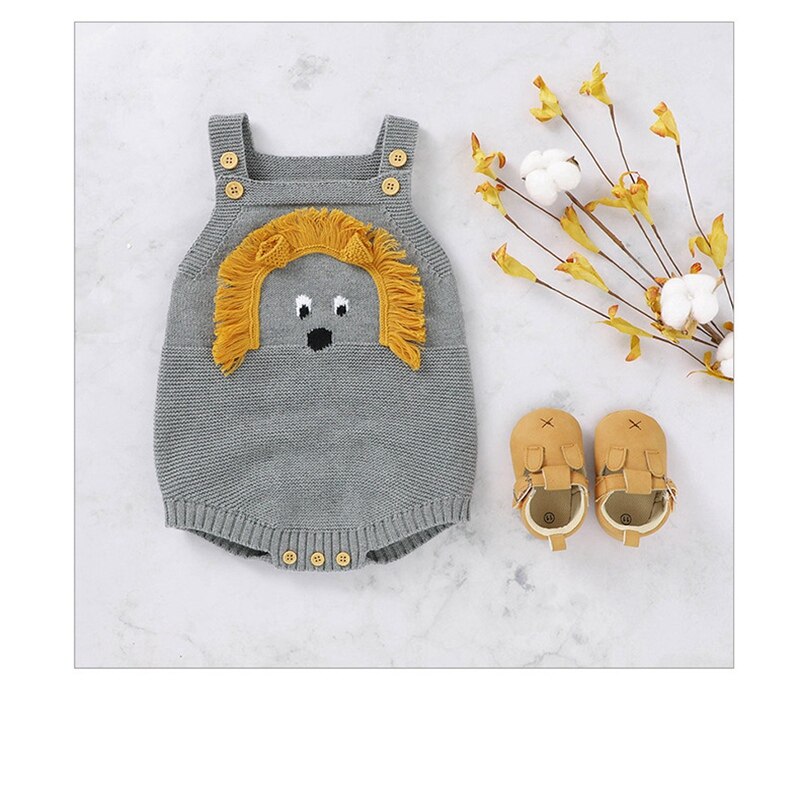 Neugeborenen Baby Body Ärmel Cartoon Jungen Mädchen Pullover 0-24 Monate Infant Gestrickte Overalls Infant Kinder Outfits Baby