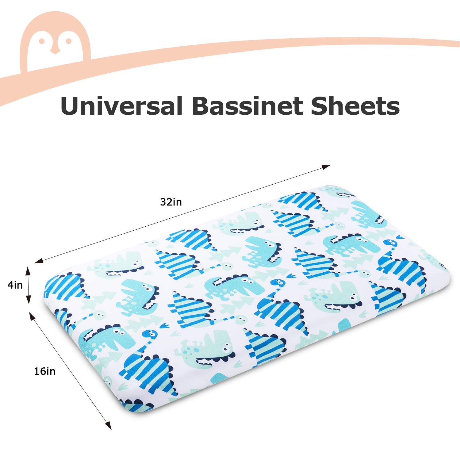 Bassinet Sheet Organic Cotton Rainbow Pad Covers Universal Fit For Bassinet Mattress Pad Hourglass For Boys &amp; Girls Pad Covers