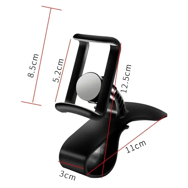 360-rotatie autotelefoonhouder Gemakkelijke clip Mount Stand Panel Multi Universele Dash Board GPS-ondersteuning Navigatie Mobiele beugelhouder: Default Title