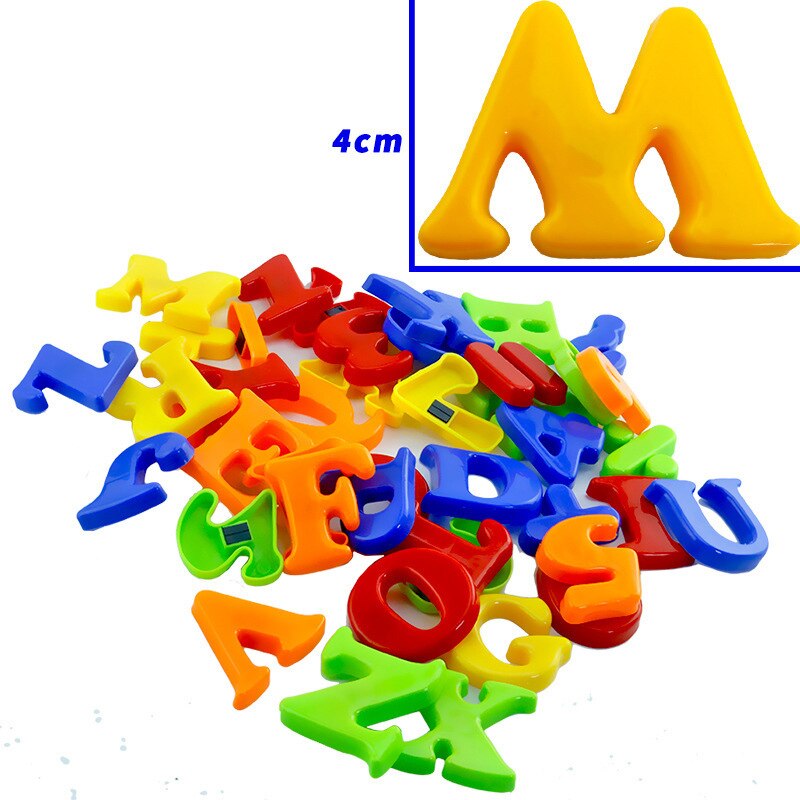 Magnetic Alphanumeric Alphabet Educational Refrigerator Magnet(26 Capital Letters+10 Numbers+6 Notation) 1 Set