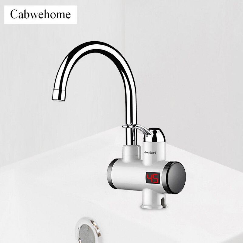 Cabwehome vandvarmer brusebad 220v køkkenhane øjeblikkelig vandvarmer vandhaner øjeblikkelige varmelegemer tankfri vandopvarmning torneira: Under vand  m2 / Uk-stik