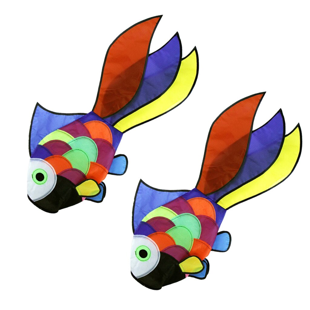 2 Pcs Rainbow Vis Kite Windzak Outdoor Tuin Park Decor Kids Lijn Wasserij Kits Speelgoed