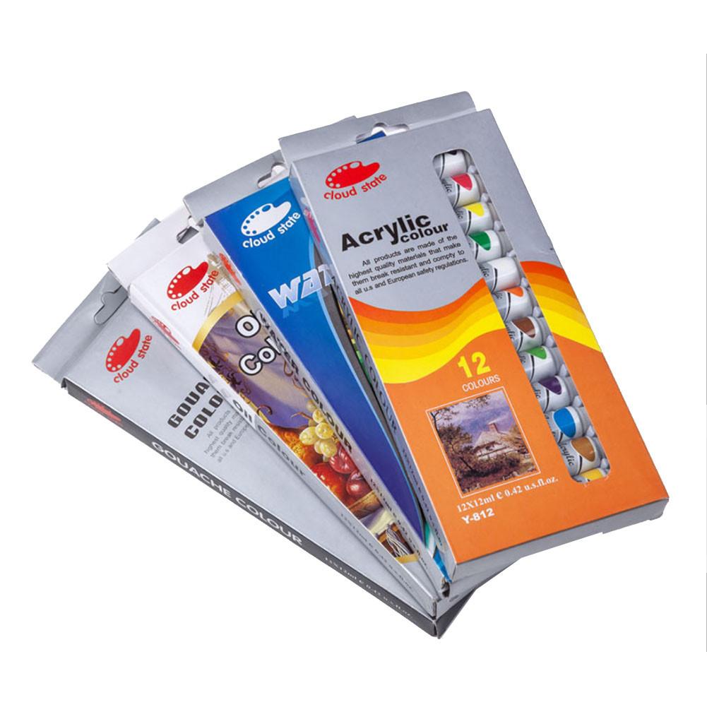 12 Colors Oil Paints Acrylic Paint Set Non-toxic Quick-drying Oil Paint Set Drawing Pigments Art Supplies Art Set