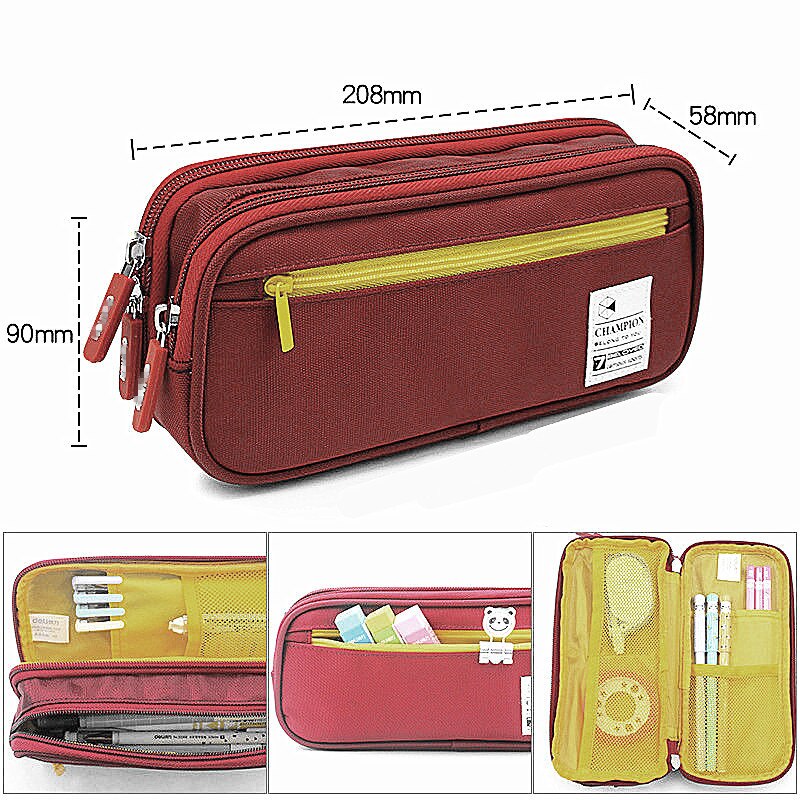 Pencil Case Stationery Cute Boys Girls Pencil Cases Storage Pen Bag Box Large Capacity Student School Office Supplies: A3