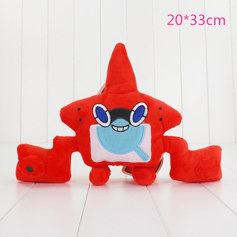 13-33cm eevee murloc plush cartoon doll toys Jigglypuff Chansey Zygarde Pikipek Goomy white Alola Vulpix Rotom Growlithe dog toy: Rotom