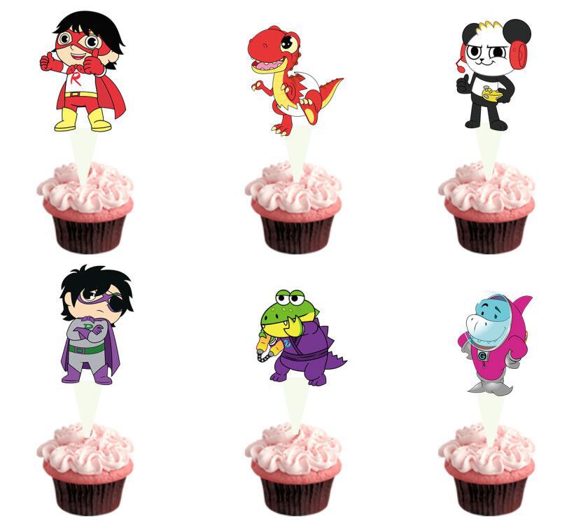 disposable party decoration red Ryan theme birthday children's cup and saucer banner top hat party supplies baby shower: Toothpick x 24