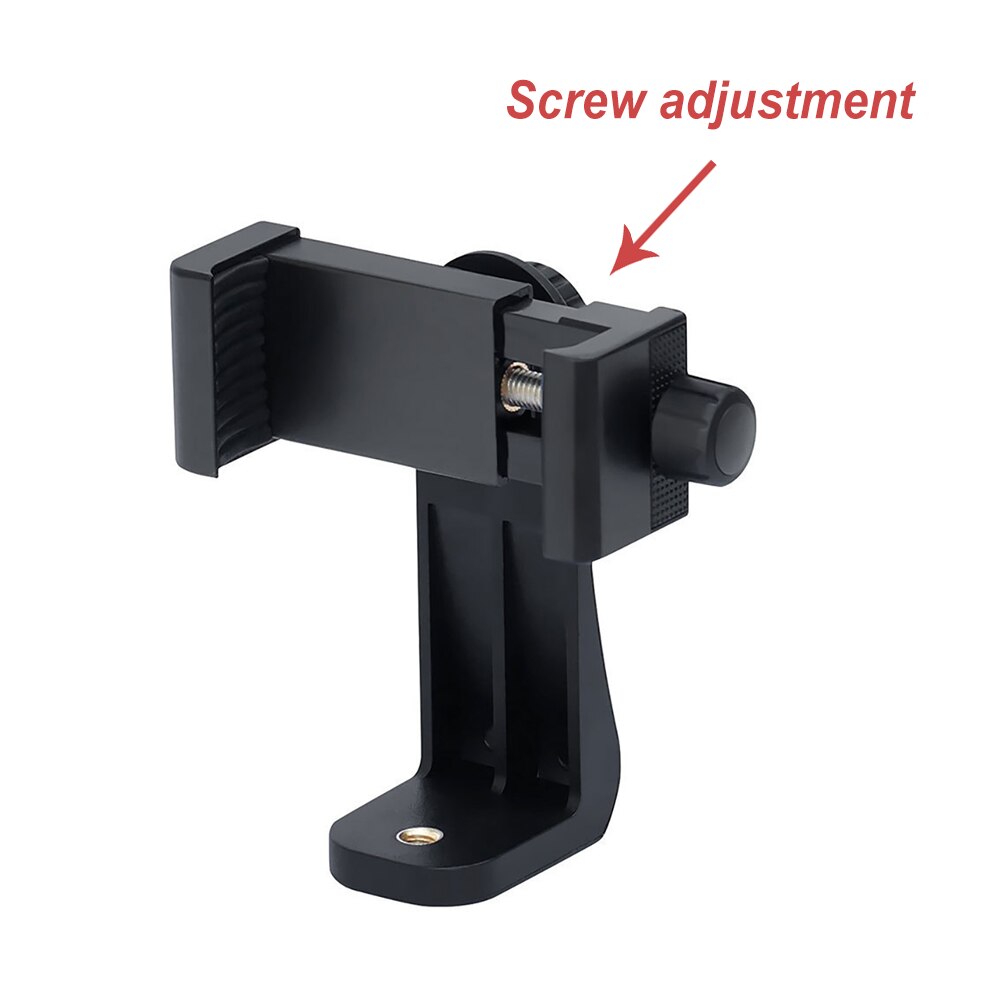 Soporte ajustable para teléfono móvil con rotación de 360 grados, montaje de escritorio para teléfono móvil con trípode, Clip para escritorio: Screw Adjustment