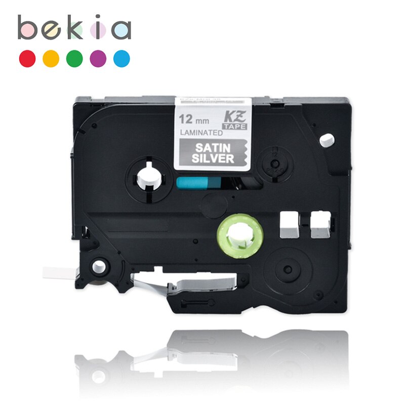 Beautiful patterns compatible laminated tze 131 tze 231 tze 631 12mm tze tape tze -231 tz-231 for brother p-touch printer label tape: White on satin silver