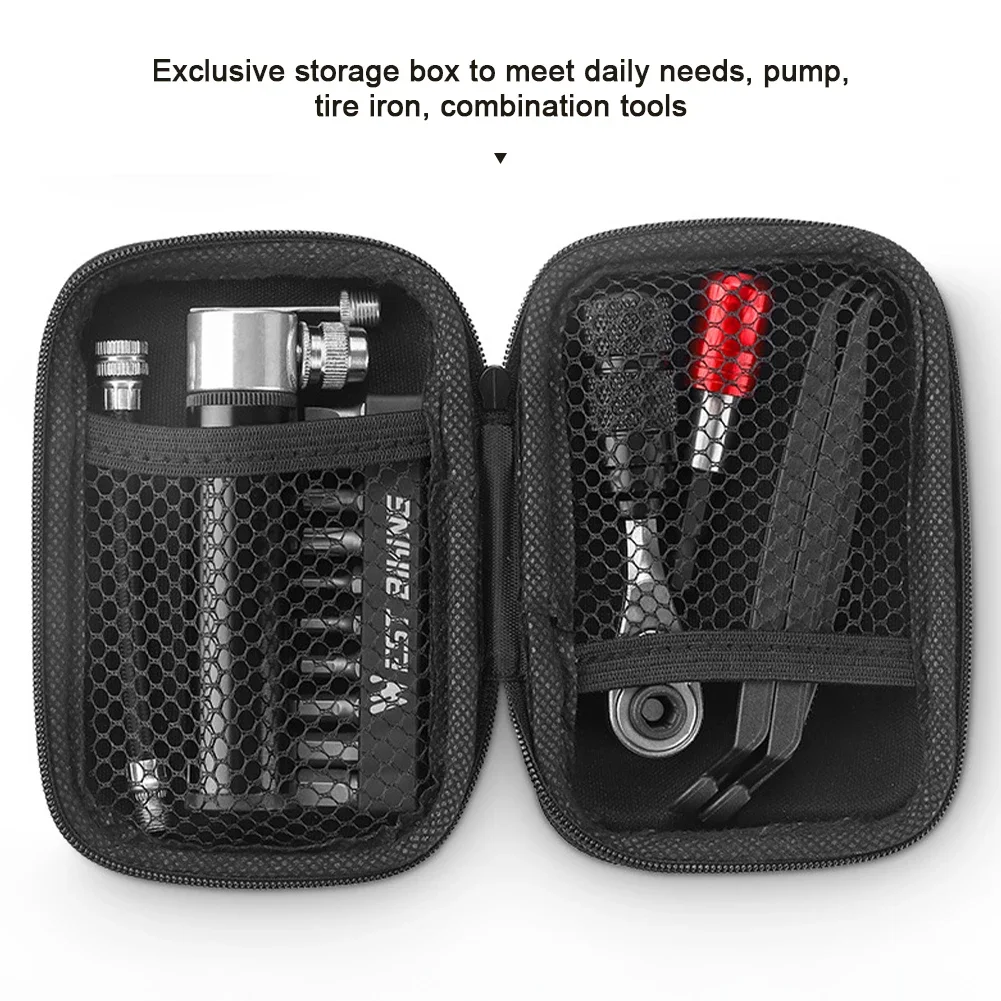 impostato di borse per riparazione per attrezzi portatili per biciclette kit di attrezzi multiuso per bici kit di capsula per deposito bici da strada MTB Accessorio per ciclismo