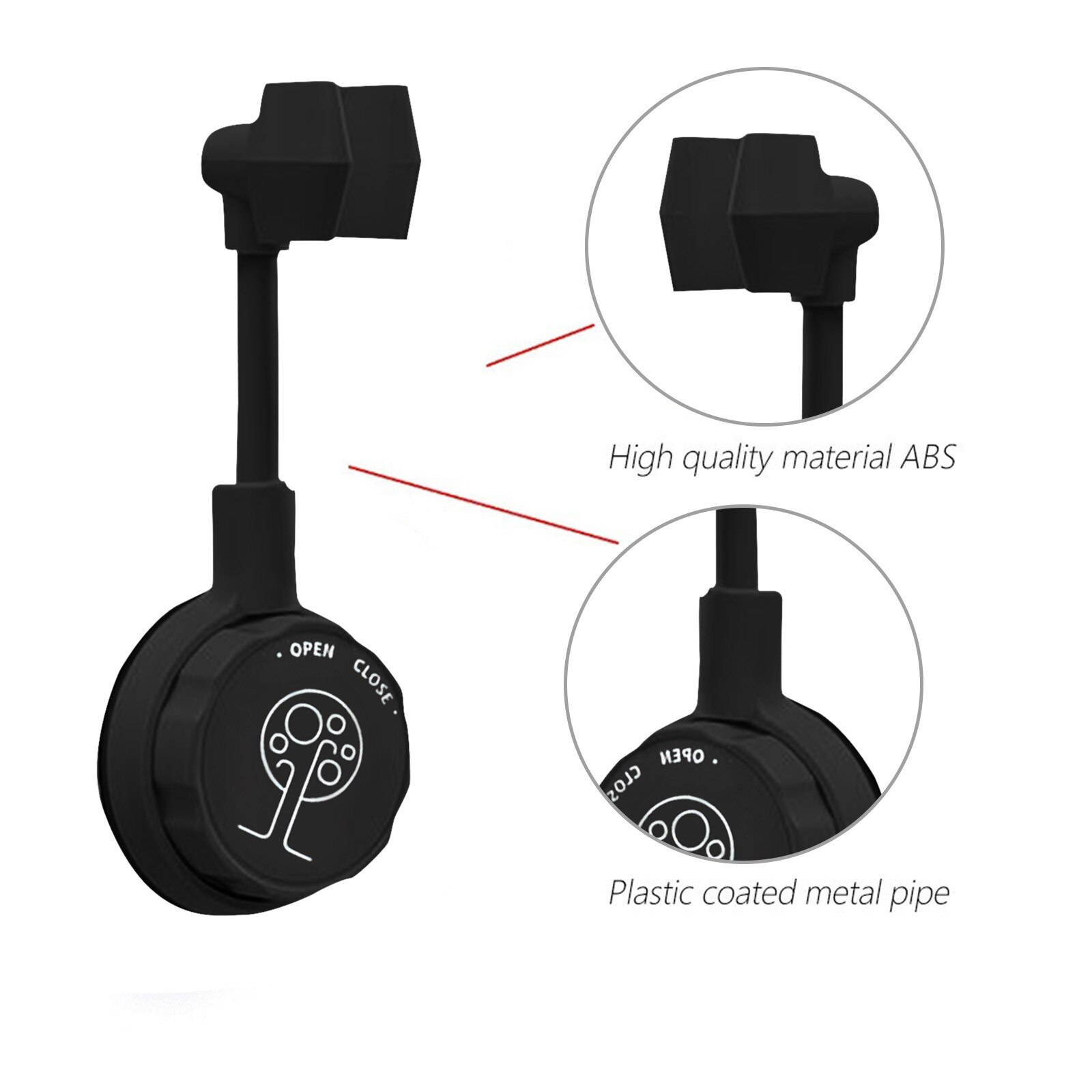 1/2/3PC Adjustable Adhesive Bathroom Shower Head Base Holder Stand Rotating Bracket Powerful Suction Shower Seat Chuck Holder#45