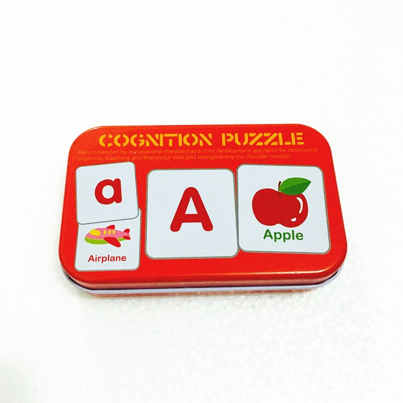 3D Puzzles Pädagogisches Spielzeug Für Kinder Eisen Box Set Fahrzeug/Tier/Obst Puzzles Alphabet Erkenntnis TPuzzle Zählen sticks: Alphabet 01