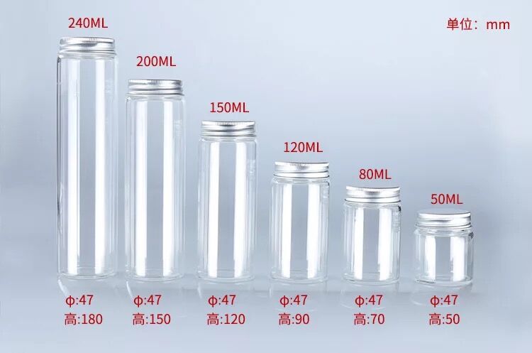 1 st. 50/90/120/150/200/240ml glazen flessen opslagpotten met zilveren/gouden dop thuis opslag voedsel flessen potten organisatie decoratie