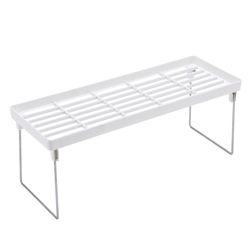 Kitchen Storage Rack Plastic Foldable Shelf Organizer For Kitchen Flavoring Kitchen Organizer Rack Cookware Spice Jar Holder: White
