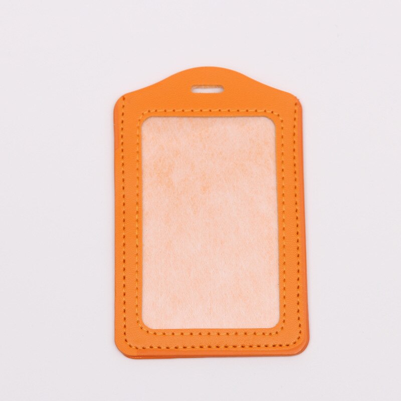 ID Badge Holder Leather Bus Pass Case Cover Men Women's Bank Credit Card Holder: NO.2